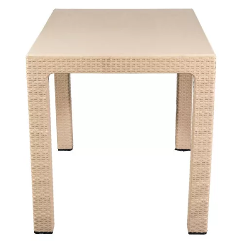 IRIS GF-830C ORIGINAL CAPPUCCINO műanyag kerti asztal rattan 70x100cm
