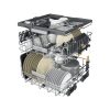 Whirlpool W7F HS51 fehér, programok száma: 8, szabadonálló, 15 terítékes mosogatógép 