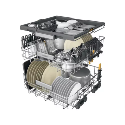 Whirlpool W7F HS51 fehér, programok száma: 8, szabadonálló, 15 terítékes mosogatógép 