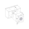 Whirlpool BI WDWG 751482 EU N fehér, elöltöltős, max.1400ford., 7 kg/5 kg, beépíthető mosó-szárítógép