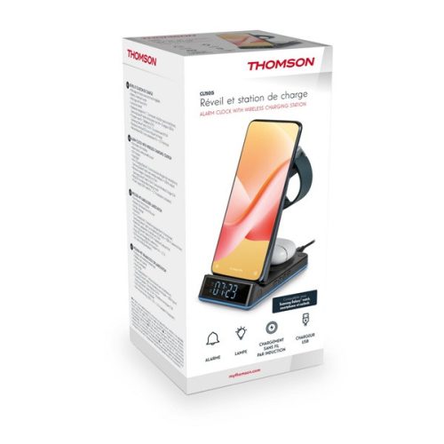 Thomson CL750IS ébresztőóra és telefontöltő Androidos készülékekhez