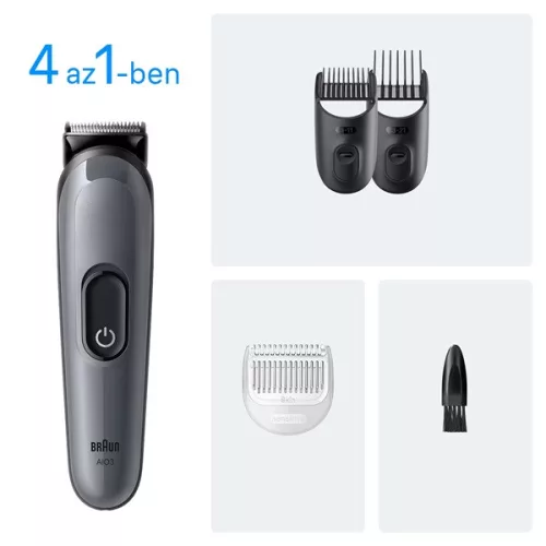 Braun AIO 3500 multifunkciós testszőrzet ápoló