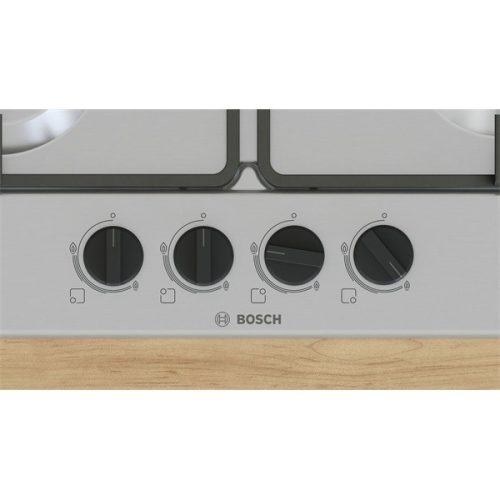 Bosch PGP6B5K60 inox, beépíthető, gáz, főzőzóna:4, beépíthető méret: 58,2cm, főzőlap