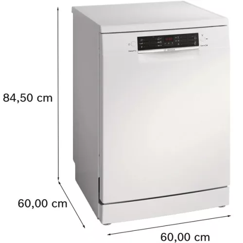 Bosch SMS46KW02E fehér, programok száma: 5, szabadonálló, 13 terítékes mosogatógép