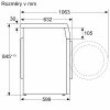 Bosch WUU28T62BY fehér-inox, elöltöltős, max.1400ford., 9kg, mosógép