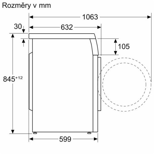 Bosch WUU28T62BY fehér-inox, elöltöltős, max.1400ford., 9kg, mosógép