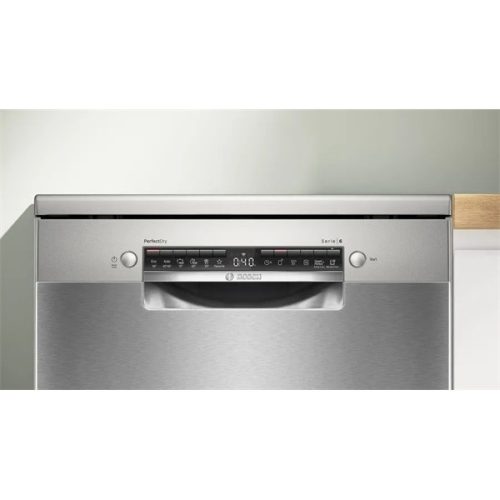 Bosch SMS6ZCI10E inox, szabadonálló, programok száma:6, 14 terítékes mosogatógép