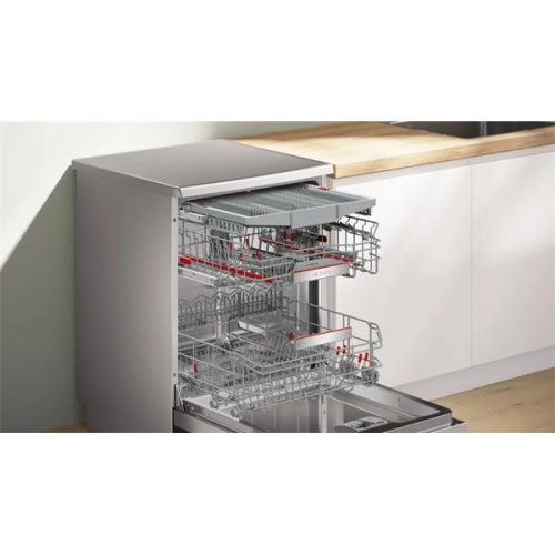 Bosch SMS8ECI02E inox, szabadonálló, programok száma:8, 14 terítékes mosogatógép