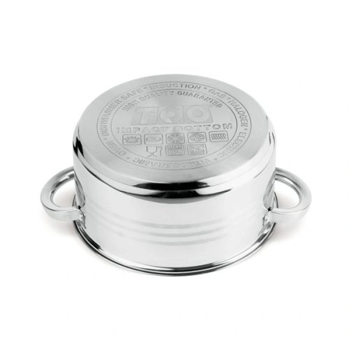 TOO LP-7170 prémium rozsdamentes 6 darabos edénykészlet, 7,2 liter+10 liter+13,3 liter fazék/lábas+fedők