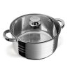 TOO LP-7170 prémium rozsdamentes 6 darabos edénykészlet, 7,2 liter+10 liter+13,3 liter fazék/lábas+fedők