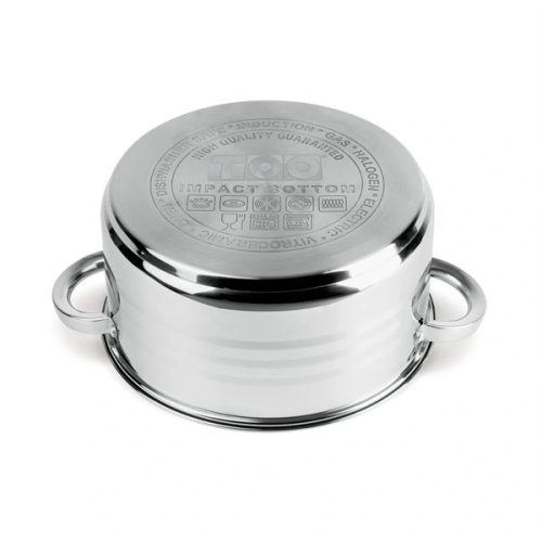 TOO LP-7170 prémium rozsdamentes 6 darabos edénykészlet, 7,2 liter+10 liter+13,3 liter fazék/lábas+fedők