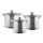 TOO LP-7171 prémium rozsdamentes 6 darabos edénykészlet, 4,3 liter+5,6 liter+7,2 liter fazék/lábas+fedők