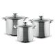 TOO LP-7171 prémium rozsdamentes 6 darabos edénykészlet, 4,3 liter+5,6 liter+7,2 liter fazék/lábas+fedők