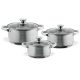 TOO LP-7172 prémium rozsdamentes 6 darabos edénykészlet, 2,3 liter+4,2 liter+5,8 liter fazék/lábas+fedők
