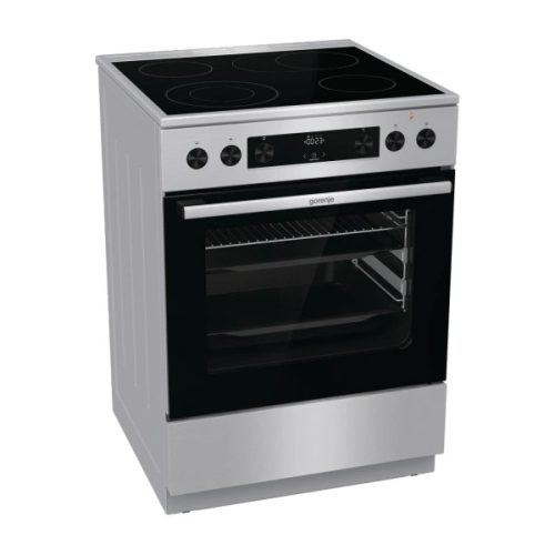 Gorenje GECS6C70XPA inox-fekete, szabdonálló, kerámialapos, főzőzóna:4, sütőtér:71L, tűzhely