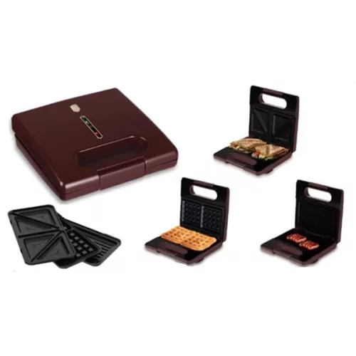 Berlinger Haus BH/9587 3in1 matt bordó gofri - grill - szendvicssütő