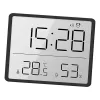 IRIS DC-111-B hőmérséklet és páratartalom kijelzéssel, ébresztő funkcióval fekete digitális óra