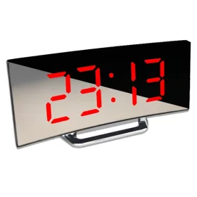   TOO DC-213-BR hőmérséklet kijelzéssel, ébresztő funkcióval fekete digitális óra piros kijelzővel