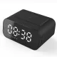 IRIS DC-110-B-Qi 15W Qi vezeték nélküli töltővel, FM rádió, BT speaker, hőmérséklet kijelzéssel fekete digitális óra