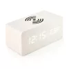 IRIS DC-100-WF-Qi 15W Qi vezeték nélküli töltővel, hangvezérlés fehér digitális óra