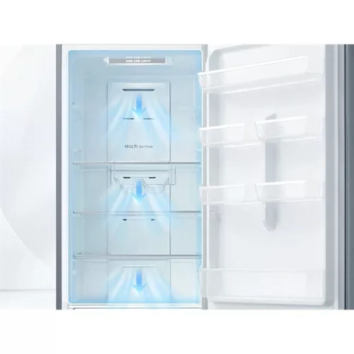 Midea MDRB489FGE02OE inox, alulfagyasztós, Hűtő: 247L, Fagyasztó:83L, No frost hűtőszekrény