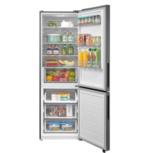 Midea MDRB548MME46 Space master inox, alulfagyasztós, Hűtő: 271L, Fagyasztó:130L, No frost hűtőszekrény