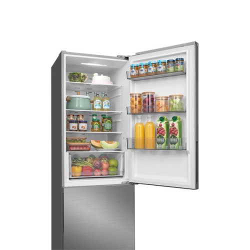 Midea MDRB548MME46 Space master inox, alulfagyasztós, Hűtő: 271L, Fagyasztó:130L, No frost hűtőszekrény