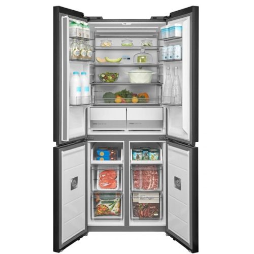 Midea MDRM587BIE70 inox, négyajtós, Hűtő:276L, Fagyasztó:150L, No frost hűtőszekrény