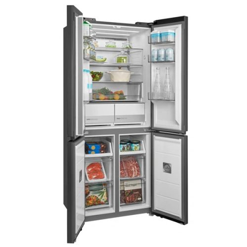Midea MDRM587BIE70 inox, négyajtós, Hűtő:276L, Fagyasztó:150L, No frost hűtőszekrény