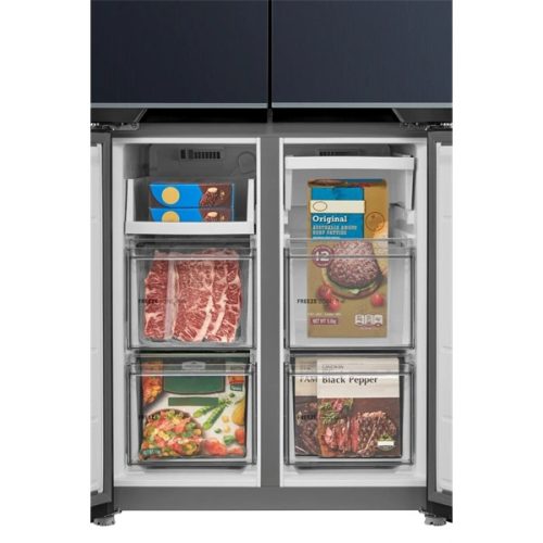 Midea MDRM587BIE70 inox, négyajtós, Hűtő:276L, Fagyasztó:150L, No frost hűtőszekrény