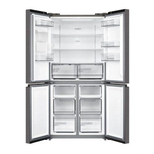 Midea MDRM632FGD46W inox, négyajtós, Hűtő:301L, Fagyasztó:169L, No frost hűtőszekrény