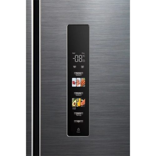 Midea MDRM691FIE46 inox, négyajtós, Hűtő:345L, Fagyasztó:170L, No frost hűtőszekrény