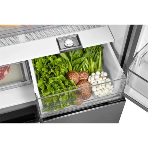 Midea MDRM691FIE46 inox, négyajtós, Hűtő:345L, Fagyasztó:170L, No frost hűtőszekrény