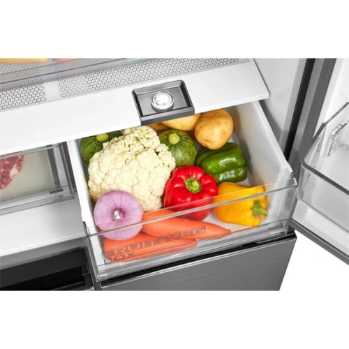Midea MDRM691FIE46 inox, négyajtós, Hűtő:345L, Fagyasztó:170L, No frost hűtőszekrény