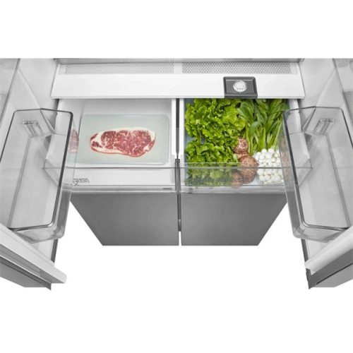 Midea MDRM691FIE46 inox, négyajtós, Hűtő:345L, Fagyasztó:170L, No frost hűtőszekrény