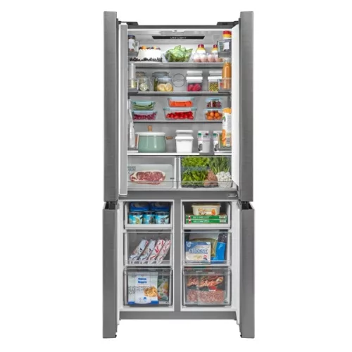 Midea MDRM691FIE46 inox, négyajtós, Hűtő:345L, Fagyasztó:170L, No frost hűtőszekrény