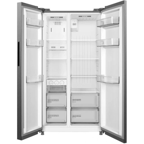 Midea MDRS710FGD46 inox, Side-by-side, Hűtő:349L, Fagyasztó:206L, No frost hűtőszekrény