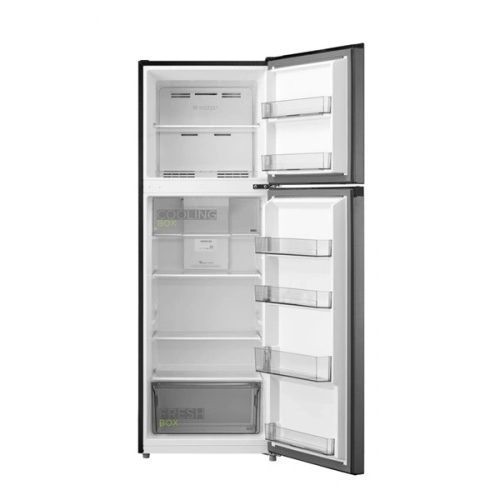 Midea MDRT385MTE46 inox, felülfagyasztós, Hűtő:206L, Fagyasztó:60L, No frost hűtőszekrény