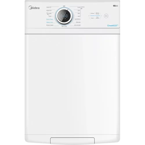 Midea MF100T80B/W-HR fehér,felültöltős, max.1300ford., 8kg, mosógép