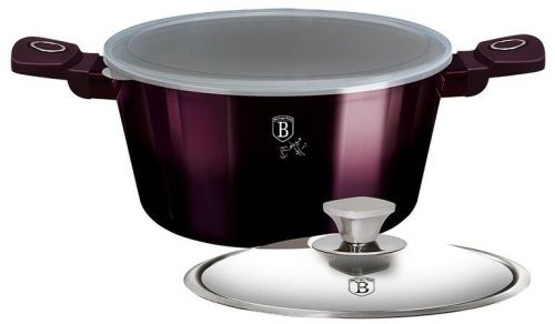 Berlinger Haus Purple Eclipse Collection magas lábas titán bevonattal, kétféle fedővel, 24 cm (BH-6629)