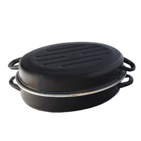   Bonyhádi (EMA-LION) 32 cm kacsasütő zománcozott belső alacsony