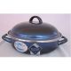 Bonyhádi (EMA-LION) 24 cm sütőlábas kék metál árnyal teflon belső füles fedős