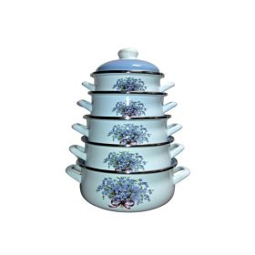   Bonyhádi (EMA-LION) lábasszett nefelejcs árnyalt nagy 10 darabos