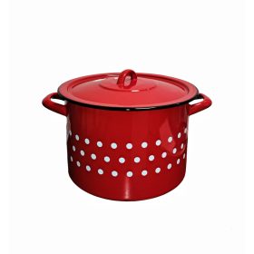 Bonyhádi (EMA-LION) 24 cm fazék piros pöttyös mintás