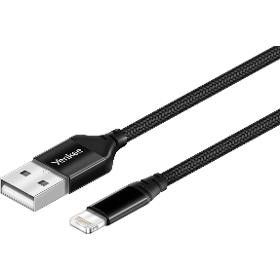 Yenkee YCU 611 BK adat,- és töltőkábel Lightning 1 m