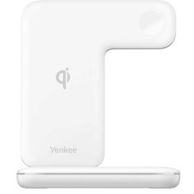 Yenkee YAC 5301 WH 3v1 töltőállomás Qi