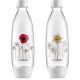 Sodastream Duo FUSE 2 x 1l  virágos mintás palack