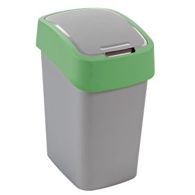   CURVER 	190173 "PACIFIC FLIP BIN" BILLENŐ FEDELES SZEMETES 25L - EZÜST/ZÖLD