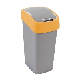   CURVER 195023 "PACIFIC FLIP BIN" BILLENŐ FEDELES SZEMETES 45L - EZÜST/SÁRGA