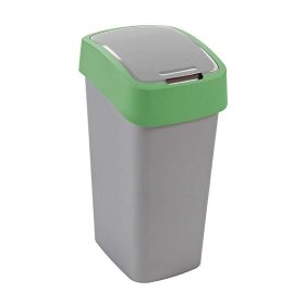   CURVER 195022 "PACIFIC FLIP BIN" BILLENŐ FEDELES SZEMETES 45L - EZÜST/ZÖLD